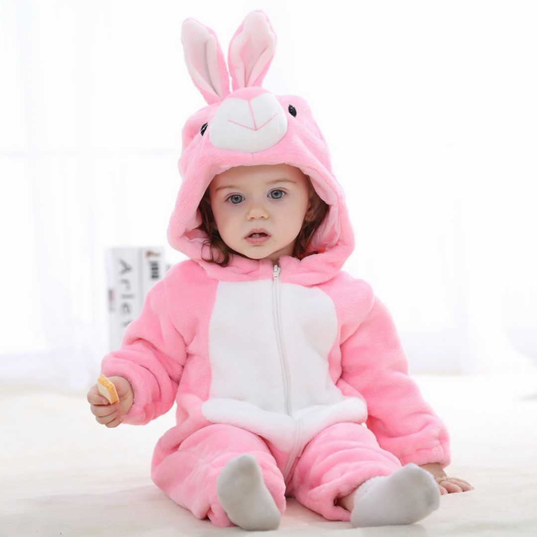 Winter,Hooded,Jumpsuits,Fox,Design,Romper